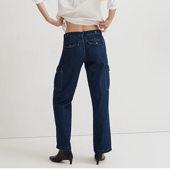 Madewell Low-Slung Straight Cargo Jeans in Martindale Wash Size 31 - Picture 3 of 16